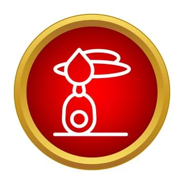 Eye drops bottle with falling liquid icon Stock Illustration