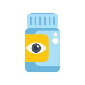 Eye drops bottle promoting eye health and vision care Stock Illustration