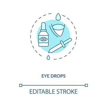 Eye drops concept icon Stock Illustration