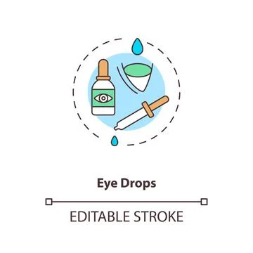 Eye drops concept icon Stock Illustration