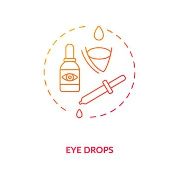 Eye drops concept icon Stock Illustration