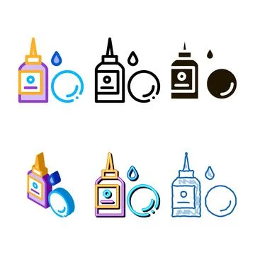 Eye drops icon vector multistyle outline Stock Illustration