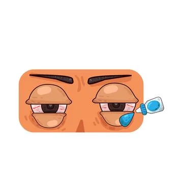 Eye drops illustration Stock Illustration