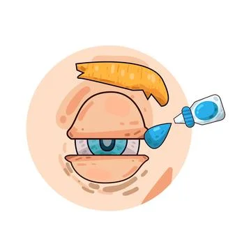 Eye drops illustration Stock Illustration