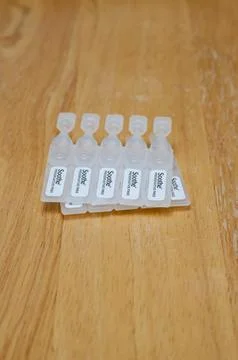 Eye Drops in One-Use Vials Foto stock