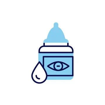 Eye Drops related vector icon. Stock Illustration