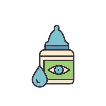 Eye Drops related vector icon. Stock Illustration