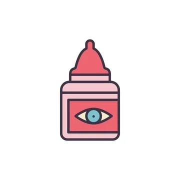 Eye Drops related vector icon. Stock Illustration