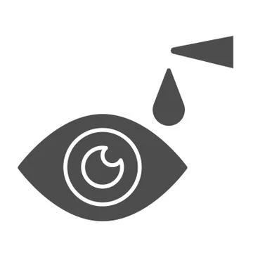 Eye drops solid icon, Heath care concept, Eye health sign on white background イラスト素材