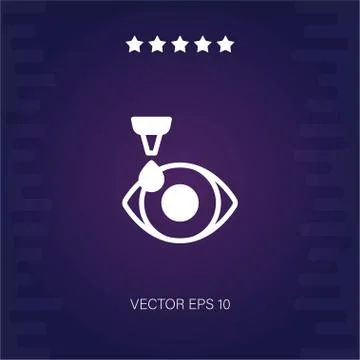 Eye drops vector icon Stock Illustration
