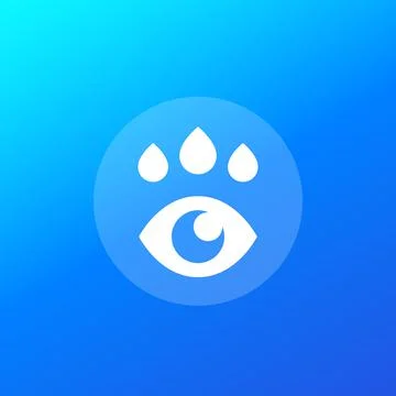 Eye drops vector simple icon Illustrazione stock