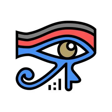 Eye egypt color icon vector illustration Stock Illustration