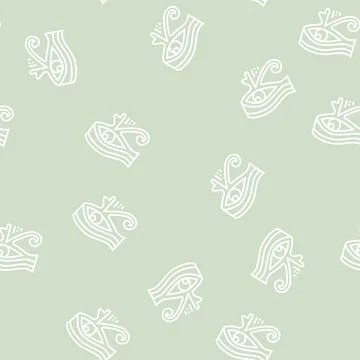 Eye egypt line seamless pattern イラスト素材