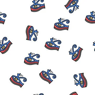 Eye egypt vector seamless pattern 스톡 일러스트