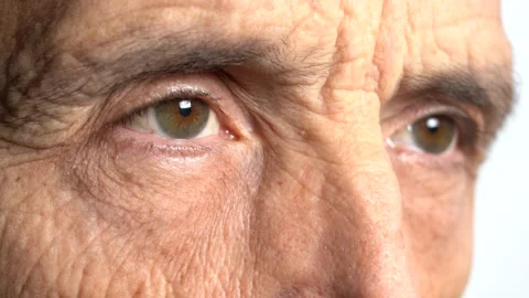 The eye of an elderly man, close up Stock Footage 141533378