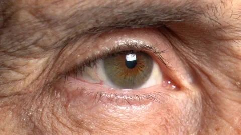 The eye of an elderly man, close up Stock Footage 141655142