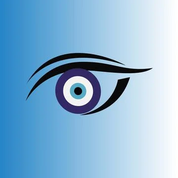 Eye with evil eye Stock Illustration