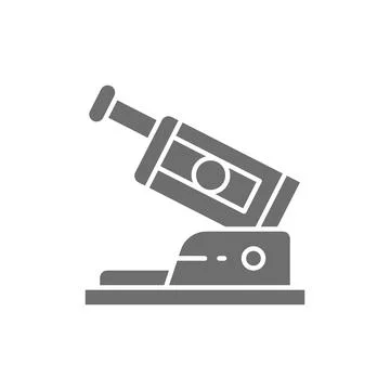 Eye exam device grey icon. Isolated on white background Stock Illustration