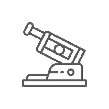 Eye exam device line icon. Stock Illustration