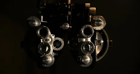 Eye Exam Machine Stock Footage 123497654
