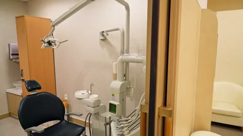 An eye exam room with modern diagnostic tools. Stock Footage 335652435