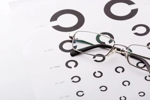 Eye examination chart Stock Photos