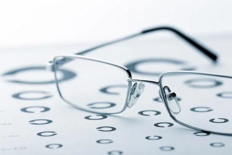 Eye examination chart Stock Photos