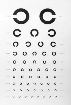 Eye examination chart 写真素材