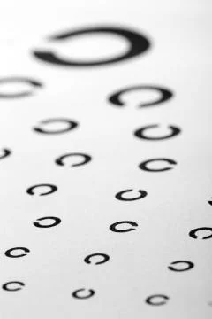 Eye examination chart Stock Photos