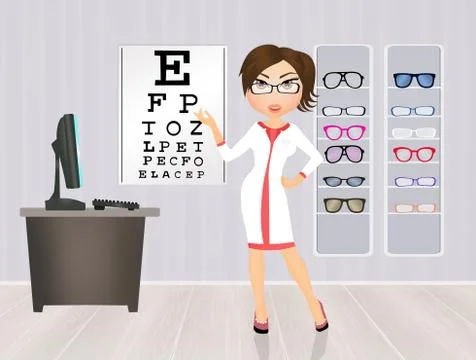 Eye examination Stock Illustration