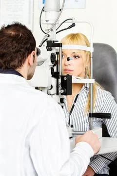 Eye examination Stock Photos