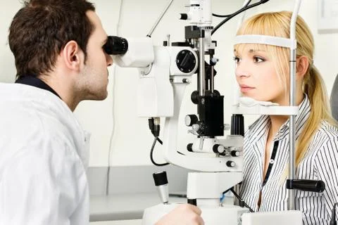 Eye examination Stock Photos
