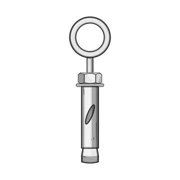 Eye expansion bolt anchoring hardware tool illustration Stock Illustration