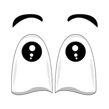 Eye expression cartoon Illustrazione stock