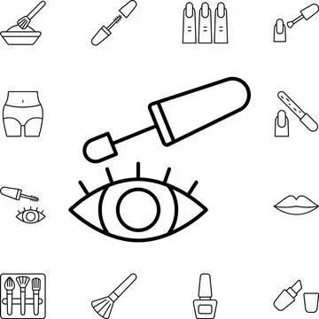 Eye, eyelashes, carcass flat vector icon in beauty pack Stock Illustration