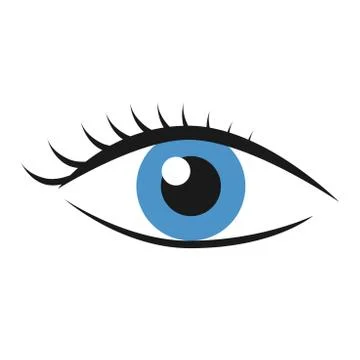 Eye with eyelashes Stock Illustration
