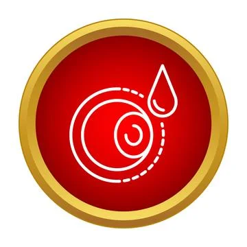 Eye with falling tear icon concept Stock Illustration