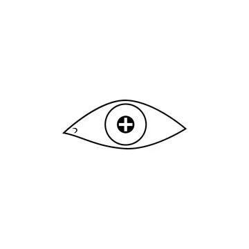 Eye with farsightedness problems icon. Element of medical instruments icons Stockillustratie
