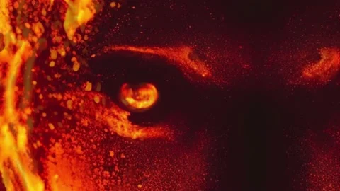 Eye of fire looping video background Stock Footage 221433649