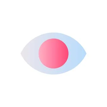 Eye flat gradient two-color ui icon Illustrazione stock