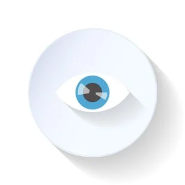 Eye flat icon Stock Illustration