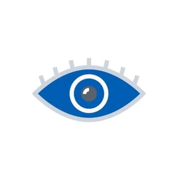 Eye flat illustration Illustrazione stock