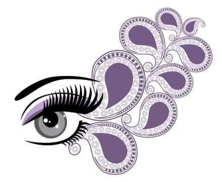 Eye floral Stock Illustration