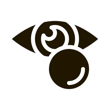 Eye fluid icon Vector Glyph Illustration Stock Illustration