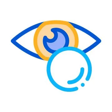 Eye fluid icon vector outline illustration Stock Illustration