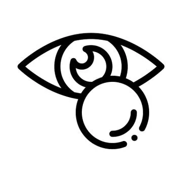 Eye fluid icon vector outline illustration Stock Illustration