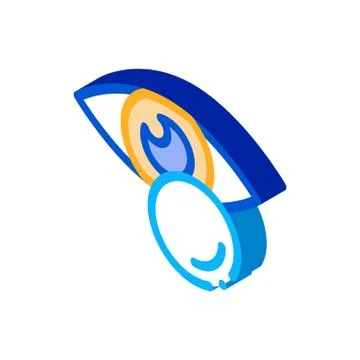 Eye fluid isometric icon vector illustration Stock Illustration