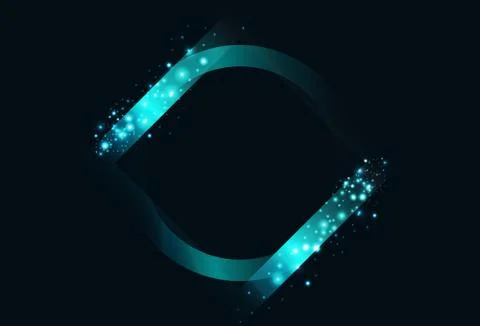 Eye frame shining squares border with particle technology Stock Illustration