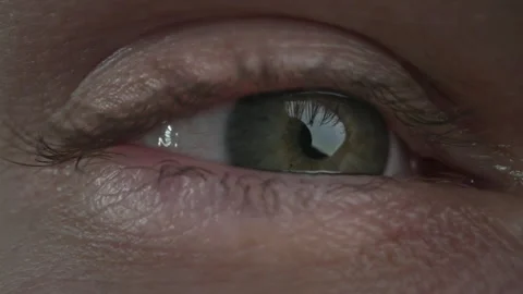 Eye frantically looking around, close-up Stock Footage 307711646