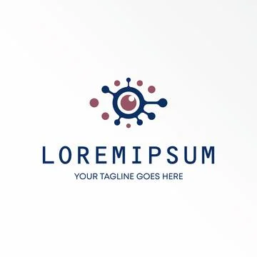 Eye free vector stock. Dot line abstract design concept. Illustrazione stock